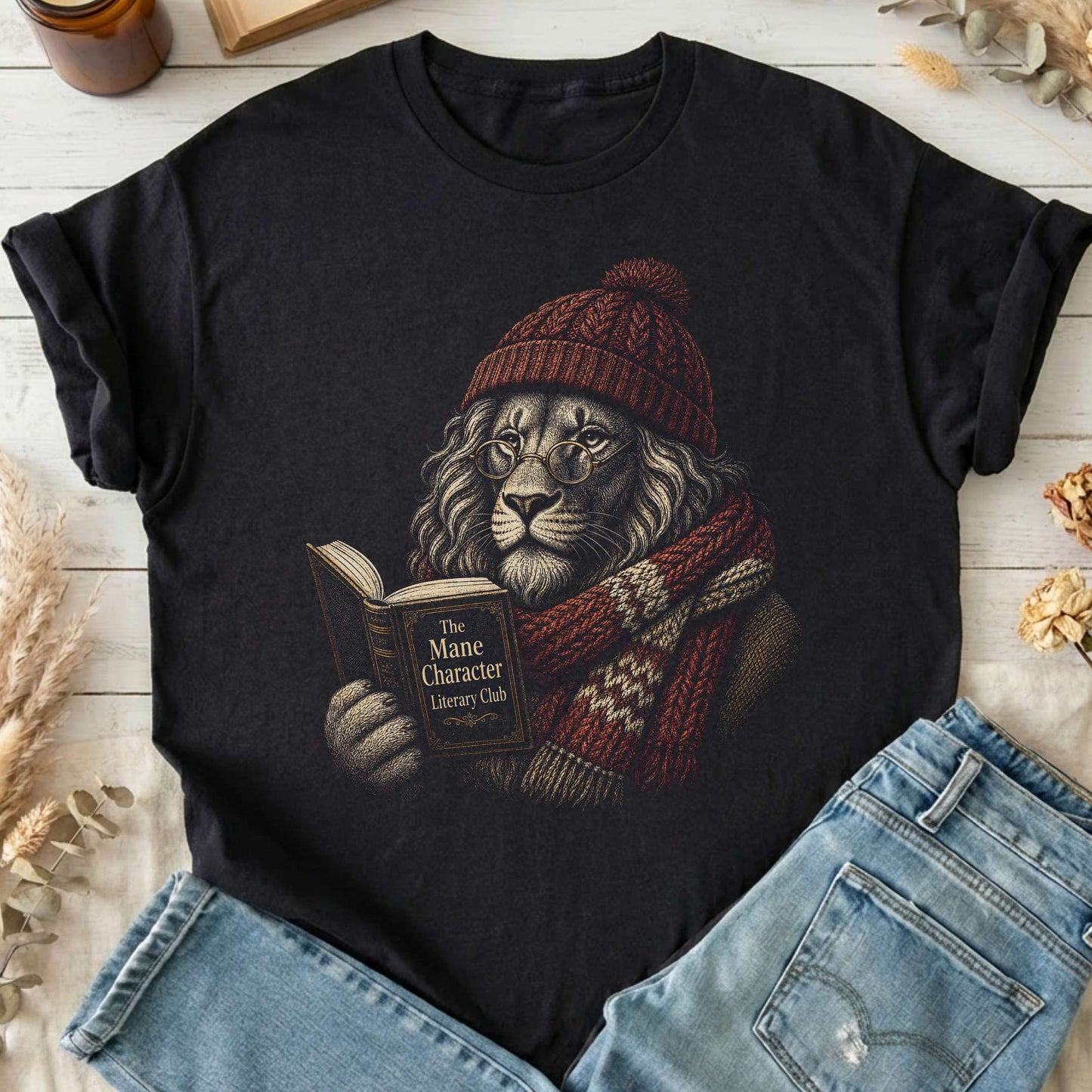 The Mane Character Literary Club Lion T-Shirt
