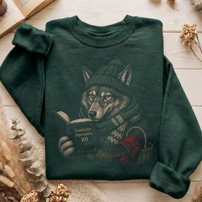 Grandmother Impersonation 101 Wolf Red Riding Hood Sweatshirt