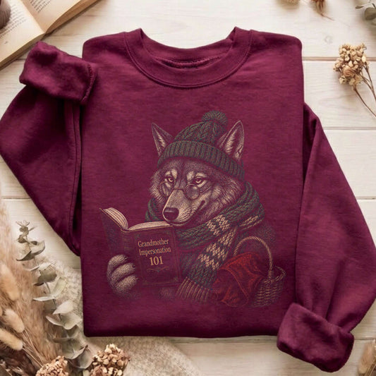 Grandmother Impersonation 101 Wolf Red Riding Hood Sweatshirt