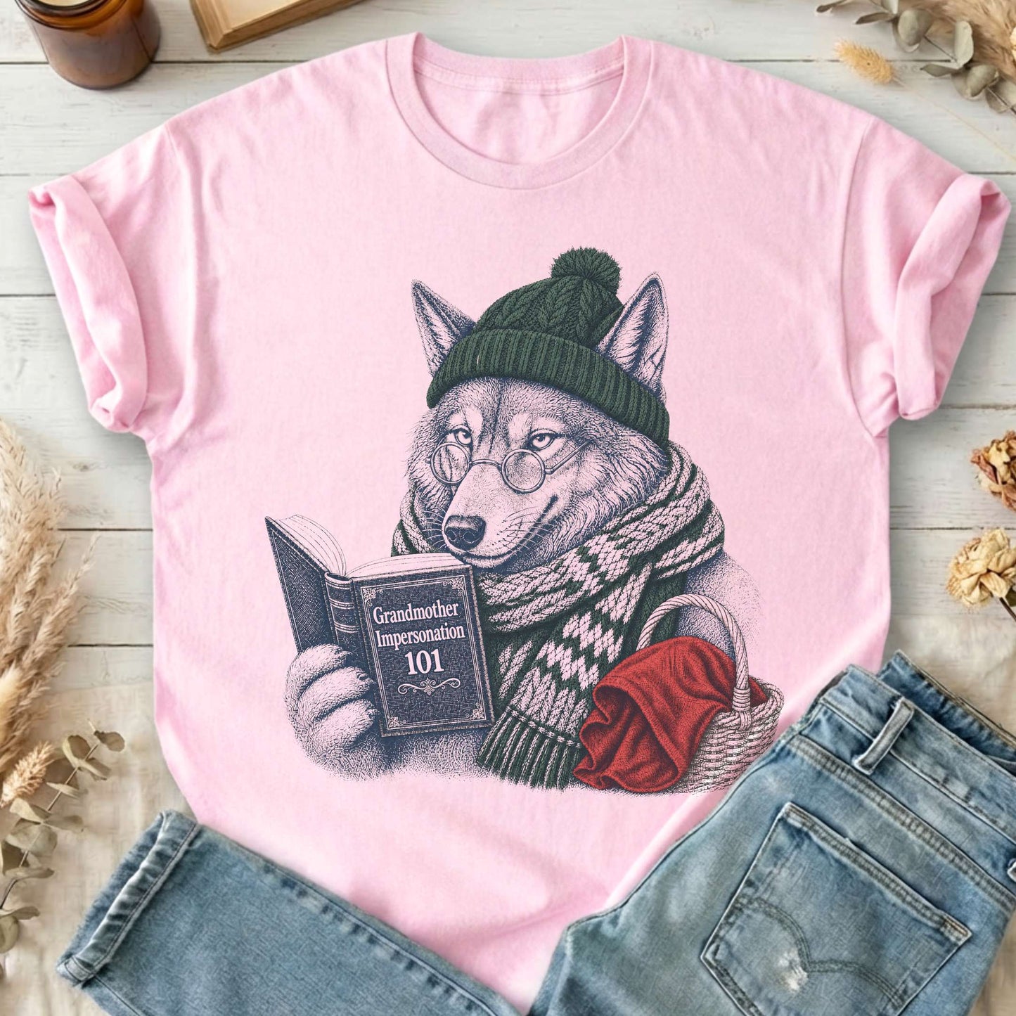 Grandmother Impersonation 101 Wolf Red Riding Hood T-Shirt