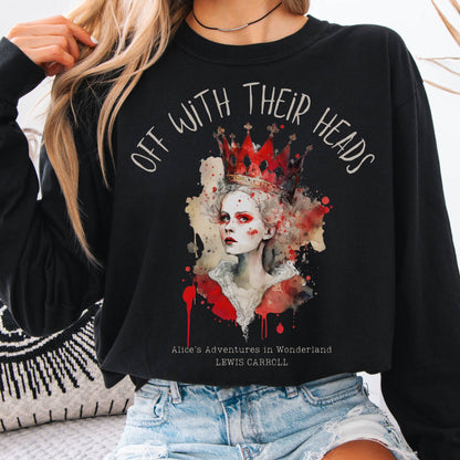 Long-sleeve Black / S Off With Their Heads Queen of Hearts Long Sleeve The Mystic Eden