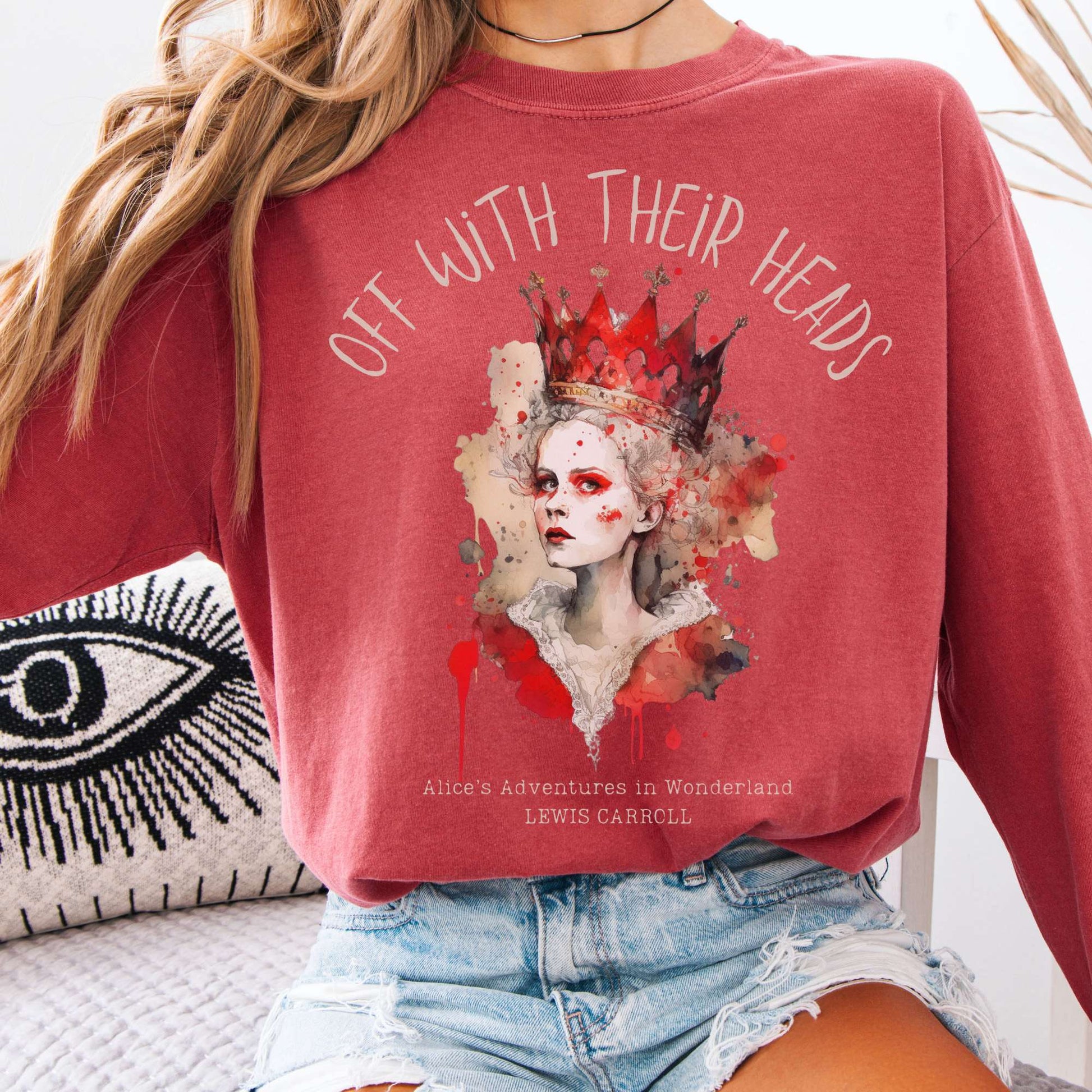 Long-sleeve Crimson / S Off With Their Heads Queen of Hearts Long Sleeve The Mystic Eden