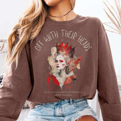 Long-sleeve Espresso / S Off With Their Heads Queen of Hearts Long Sleeve The Mystic Eden