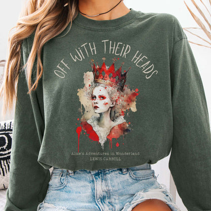 Long-sleeve Hemp / S Off With Their Heads Queen of Hearts Long Sleeve The Mystic Eden