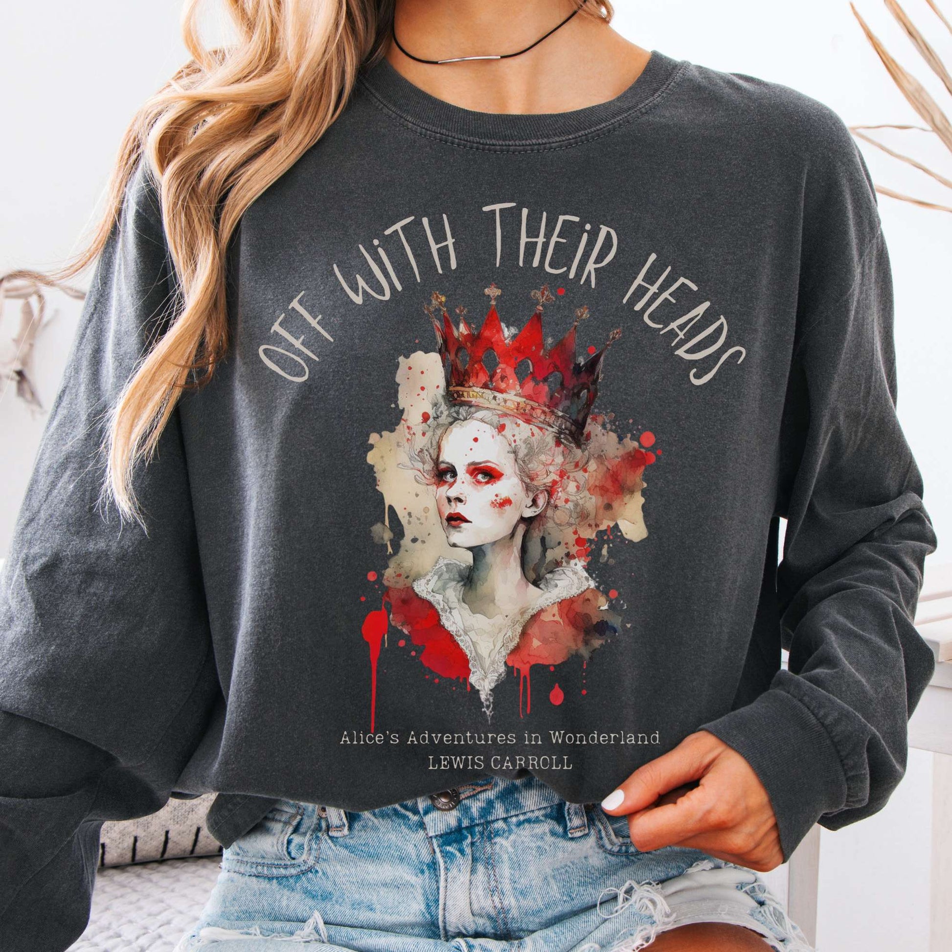 Long-sleeve Pepper / S Off With Their Heads Queen of Hearts Long Sleeve The Mystic Eden