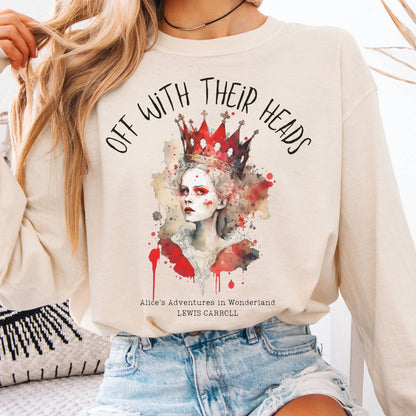 Long-sleeve Ivory / S Off With Their Heads Queen of Hearts Long Sleeve The Mystic Eden