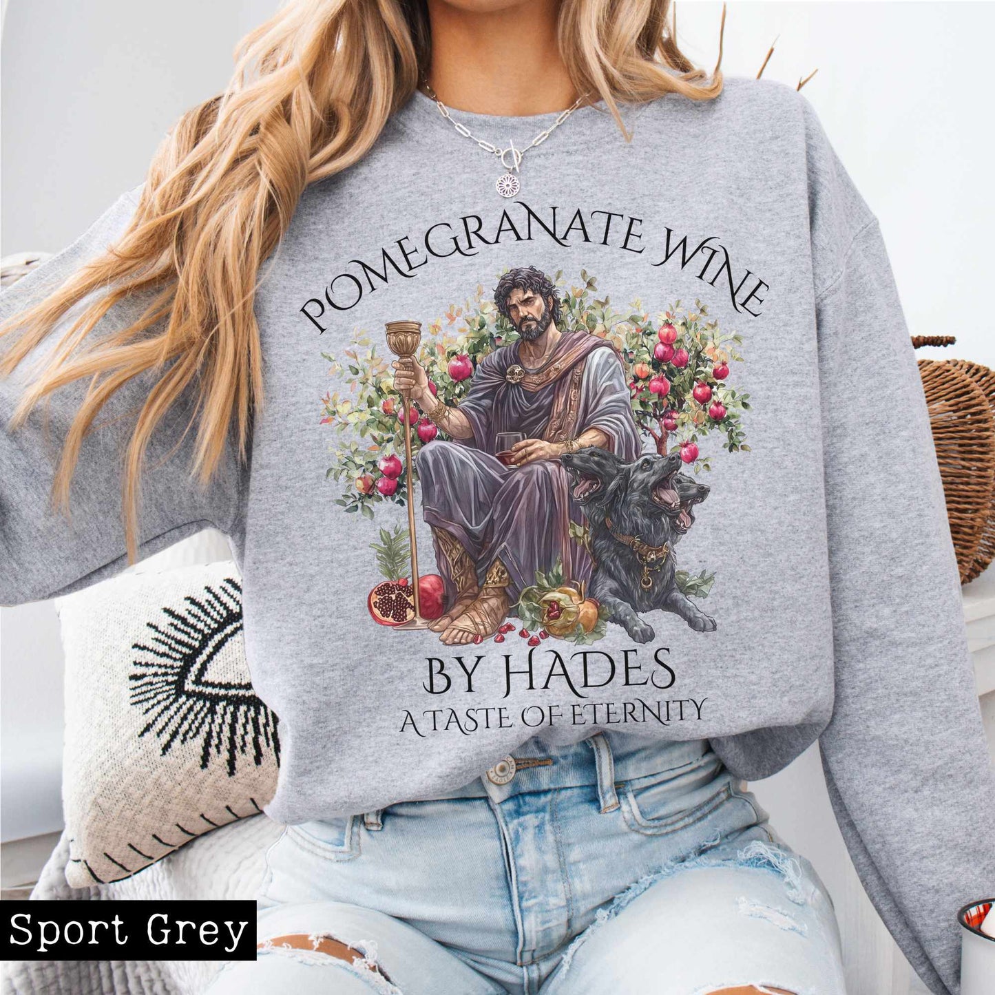 Pomegranate Wine By Hades Sweatshirt - A Taste of Eternity