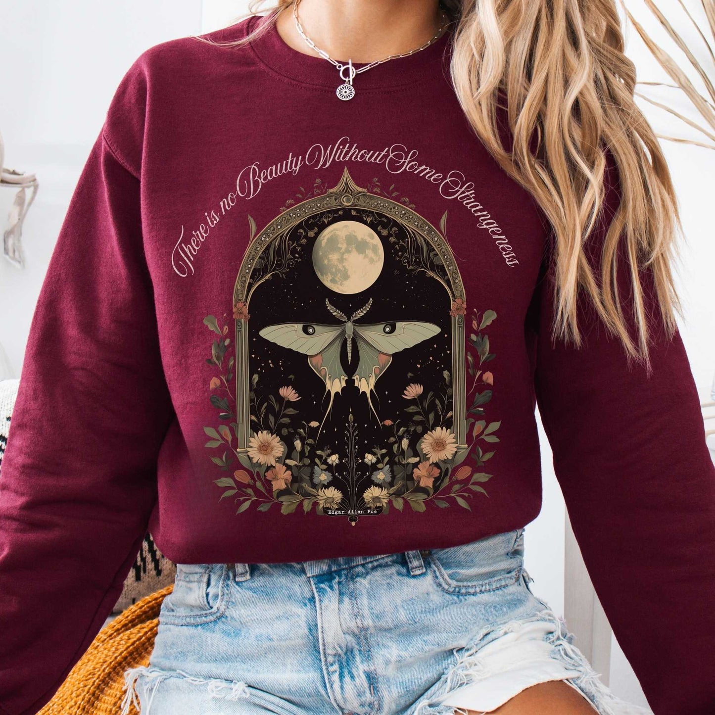 There is no Beauty Without Some Strangeness Poe Sweatshirt