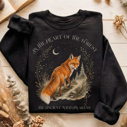 In the Heart of the Forest The Ancient Wild Awakens Fox Sweatshirt
