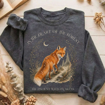 In the Heart of the Forest The Ancient Wild Awakens Fox Sweatshirt