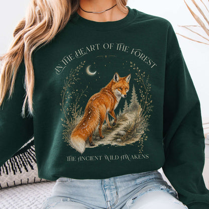 In the Heart of the Forest The Ancient Wild Awakens Fox Sweatshirt