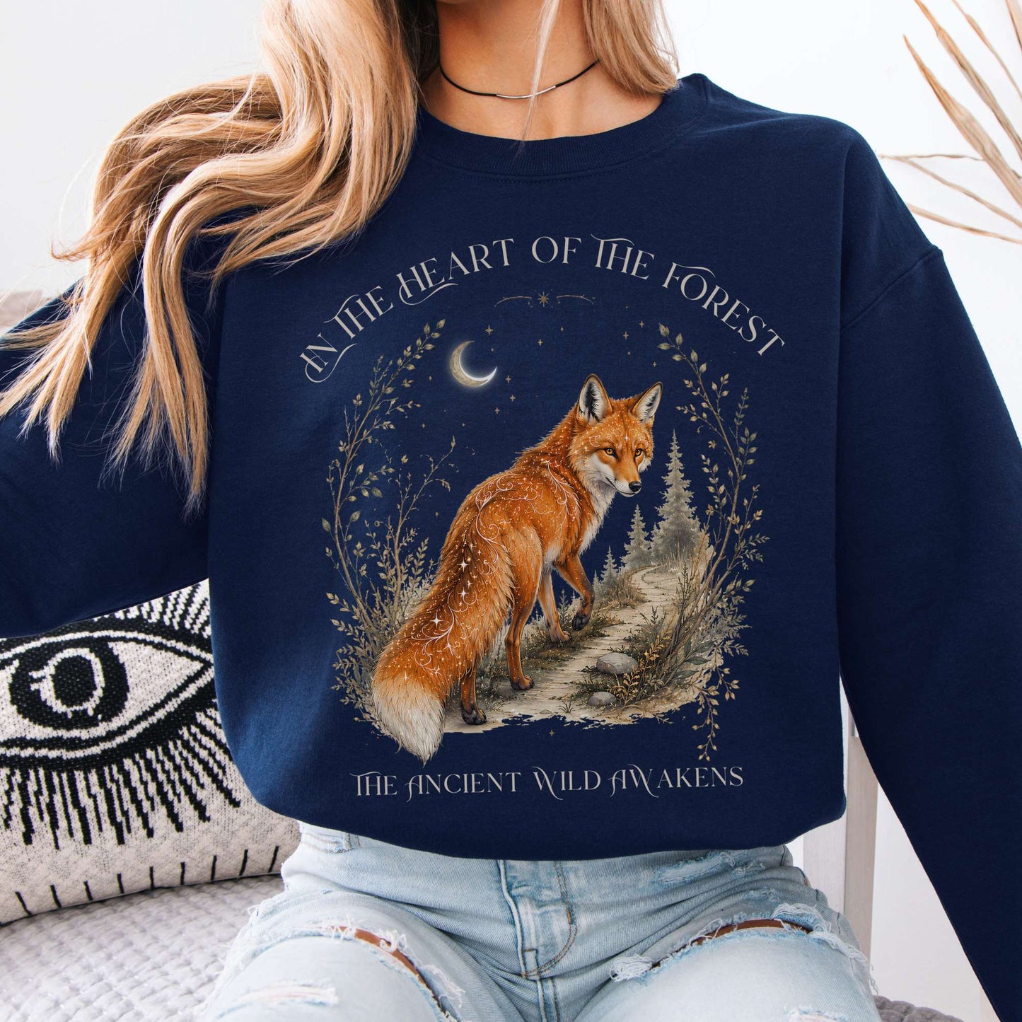 In the Heart of the Forest The Ancient Wild Awakens Fox Sweatshirt