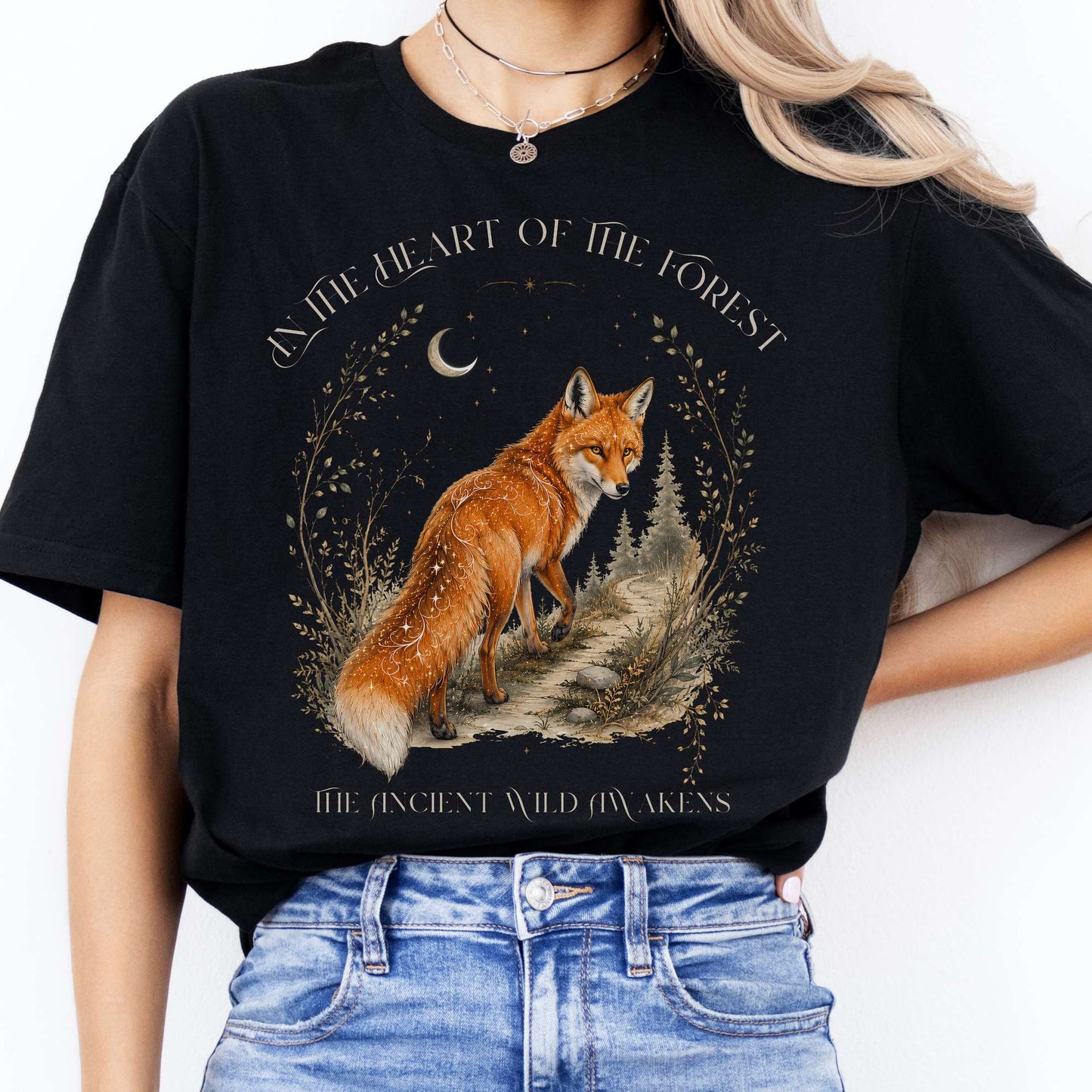 In the Heart of the Forest The Ancient Wild Awakens Fox T-Shirt