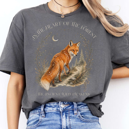In the Heart of the Forest The Ancient Wild Awakens Fox T-Shirt