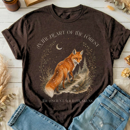 In the Heart of the Forest The Ancient Wild Awakens Fox T-Shirt