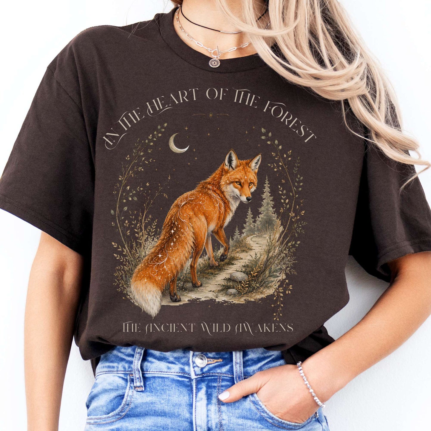 In the Heart of the Forest The Ancient Wild Awakens Fox T-Shirt