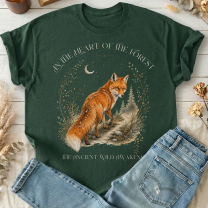 In the Heart of the Forest The Ancient Wild Awakens Fox T-Shirt