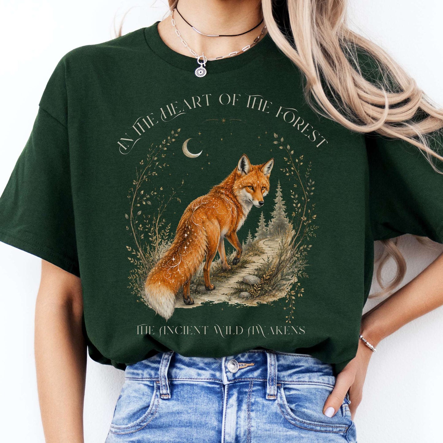 In the Heart of the Forest The Ancient Wild Awakens Fox T-Shirt