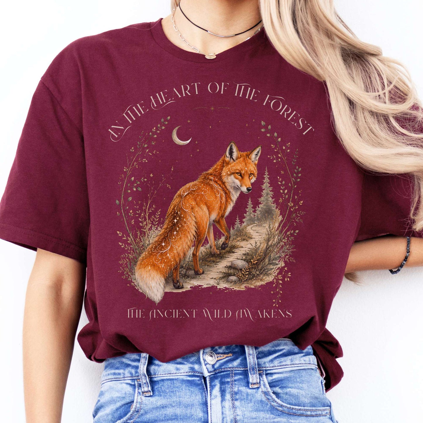 In the Heart of the Forest The Ancient Wild Awakens Fox T-Shirt