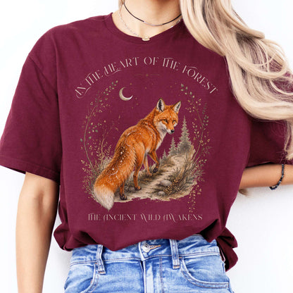 In the Heart of the Forest The Ancient Wild Awakens Fox T-Shirt