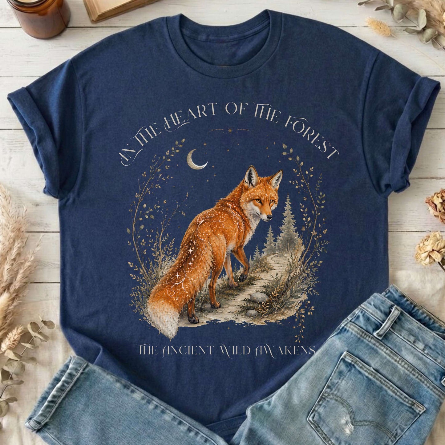 In the Heart of the Forest The Ancient Wild Awakens Fox T-Shirt