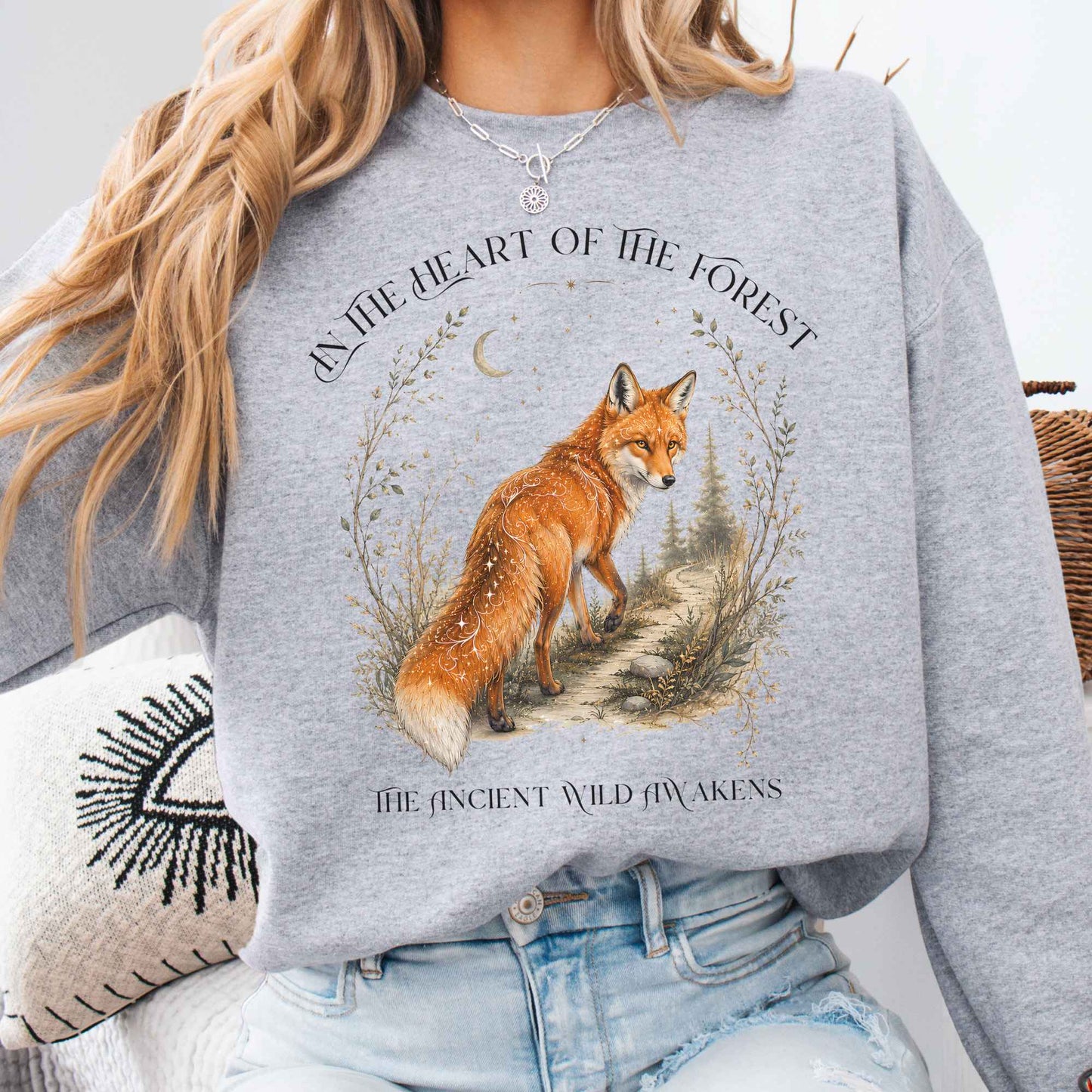 In the Heart of the Forest The Ancient Wild Awakens Fox Sweatshirt