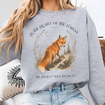 In the Heart of the Forest The Ancient Wild Awakens Fox Sweatshirt