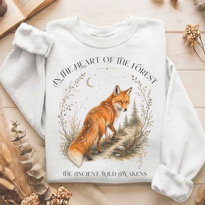 In the Heart of the Forest The Ancient Wild Awakens Fox Sweatshirt