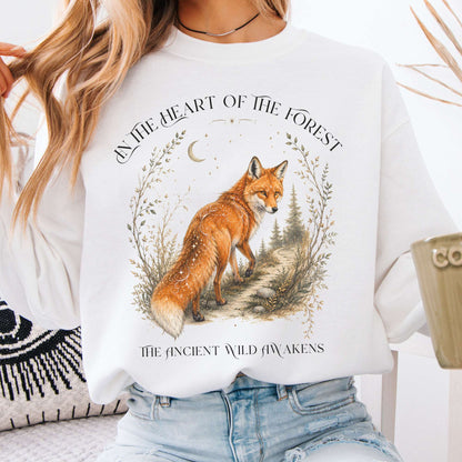 In the Heart of the Forest The Ancient Wild Awakens Fox Sweatshirt