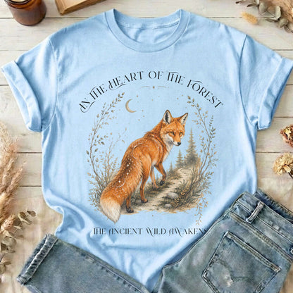 In the Heart of the Forest The Ancient Wild Awakens Fox T-Shirt
