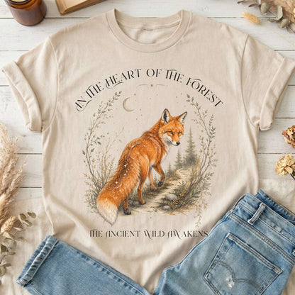 In the Heart of the Forest The Ancient Wild Awakens Fox T-Shirt