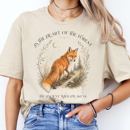 In the Heart of the Forest The Ancient Wild Awakens Fox T-Shirt