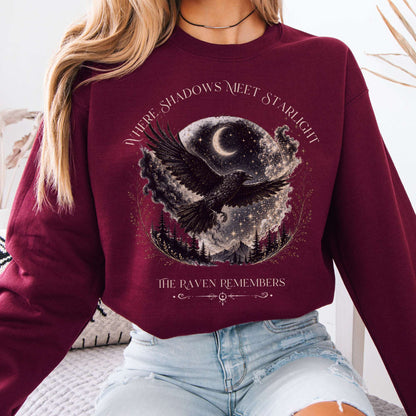 Where Shadows Meet Starlight Raven Sweatshirt