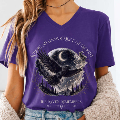 Where Shadows Meet Starlight Raven V-Neck