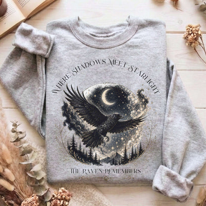 Where Shadows Meet Starlight Raven Sweatshirt