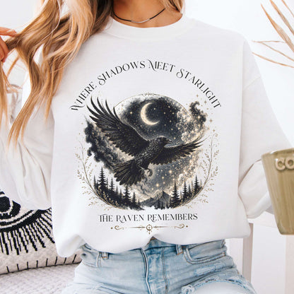 Where Shadows Meet Starlight Raven Sweatshirt