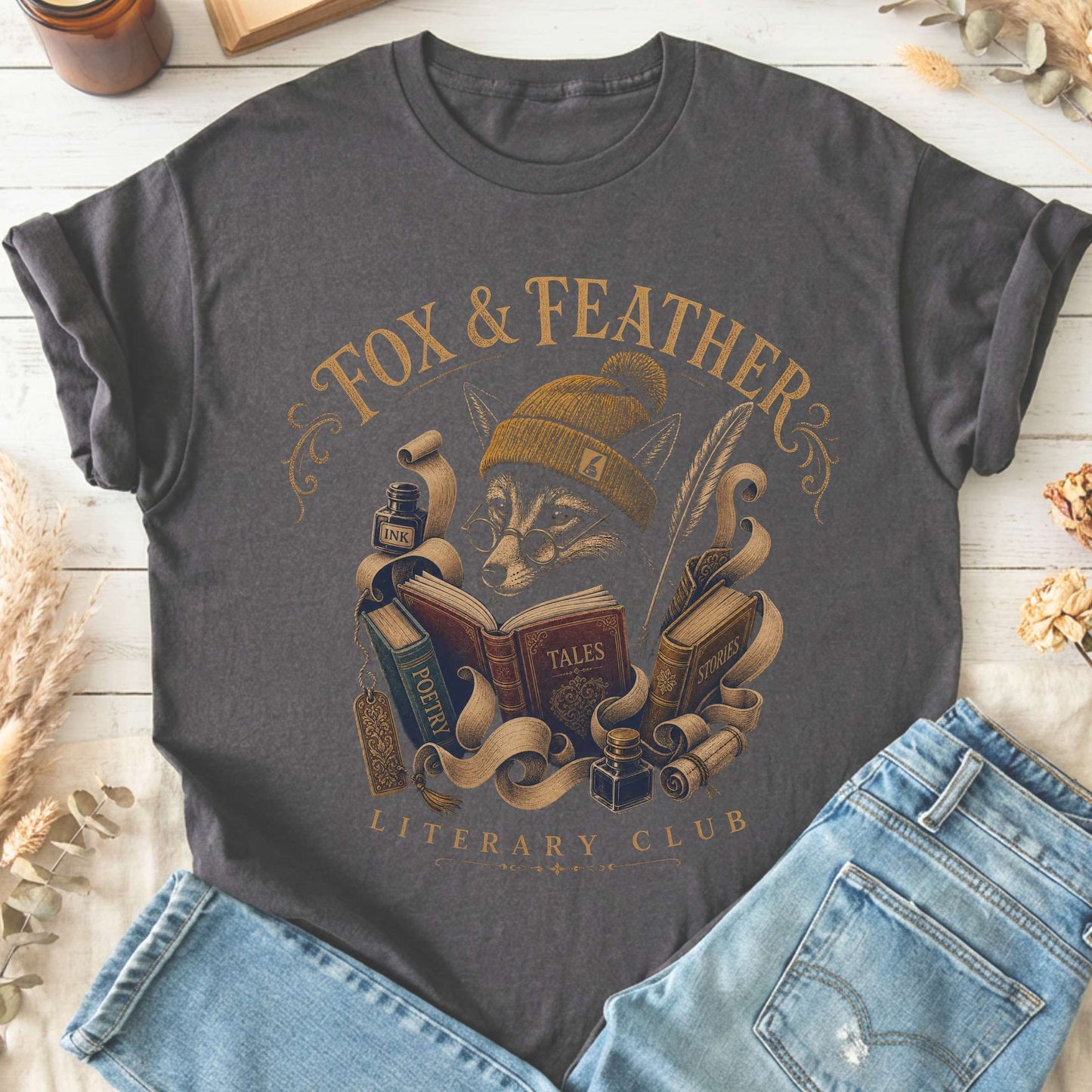 Fox & Feather Literary Club T-Shirt