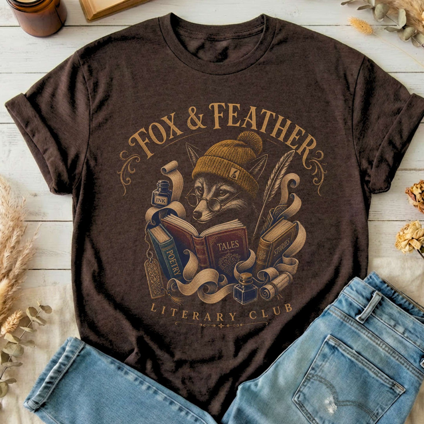 Fox & Feather Literary Club T-Shirt