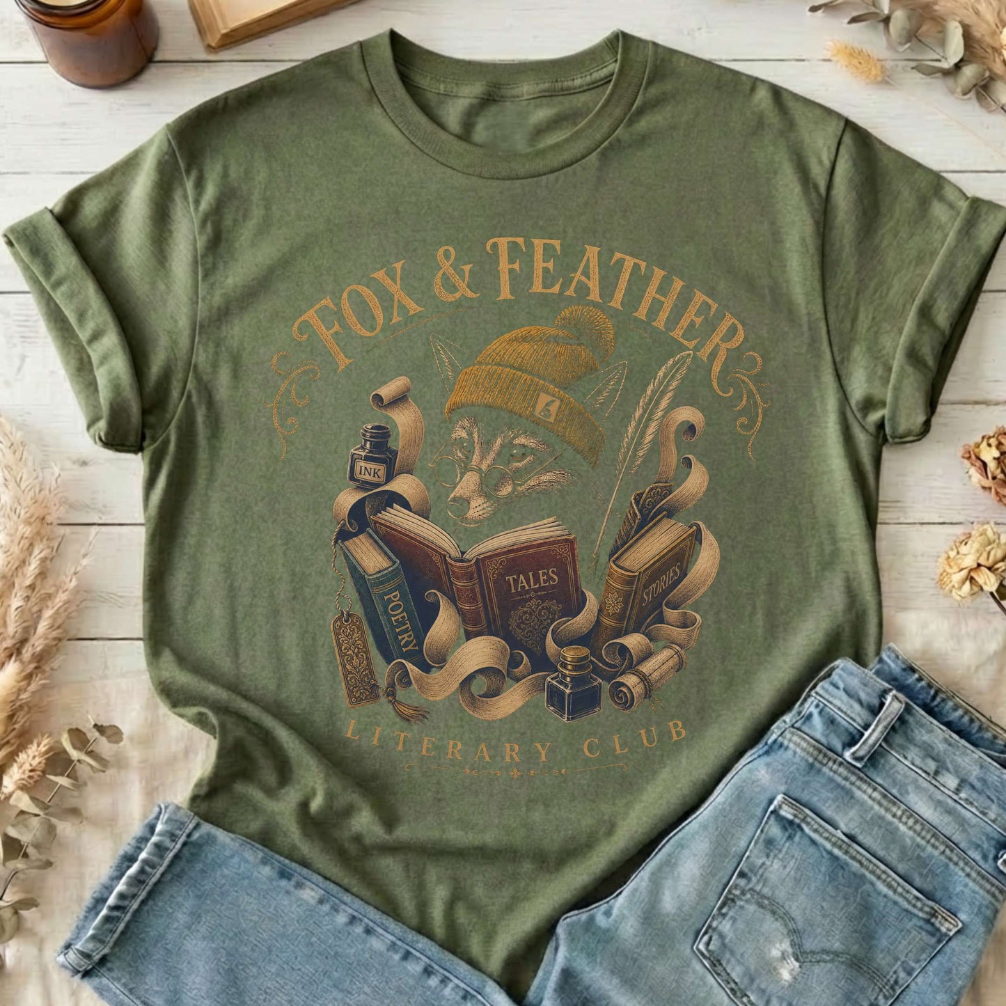 Fox & Feather Literary Club T-Shirt