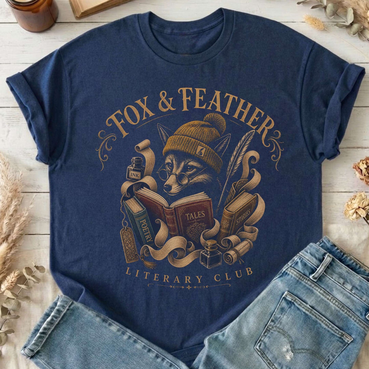 Fox & Feather Literary Club T-Shirt