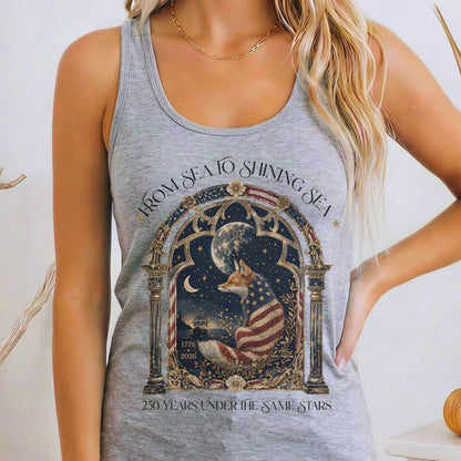 Tank Top Heather Grey / XS 250 Years Under the Same Stars Women's Lightweight Tank Top The Mystic Eden