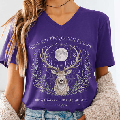 Beneath the Moonlit Canopy V-Neck