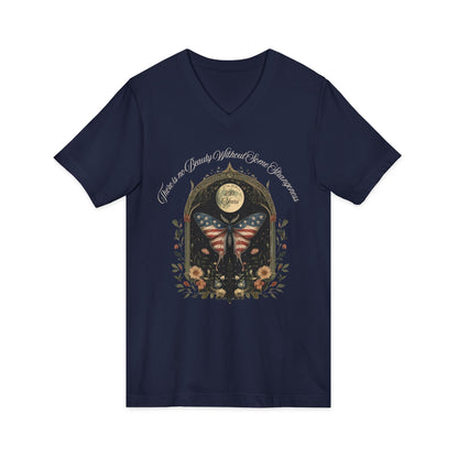 V-neck There Is No Beauty Without Some Strangeness America 250 V-Neck The Mystic Eden