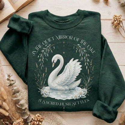 In The Quiet Mirror Swan Sweatshirt