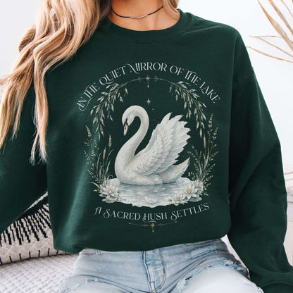 In The Quiet Mirror Swan Sweatshirt