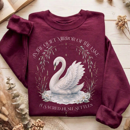 In The Quiet Mirror Swan Sweatshirt