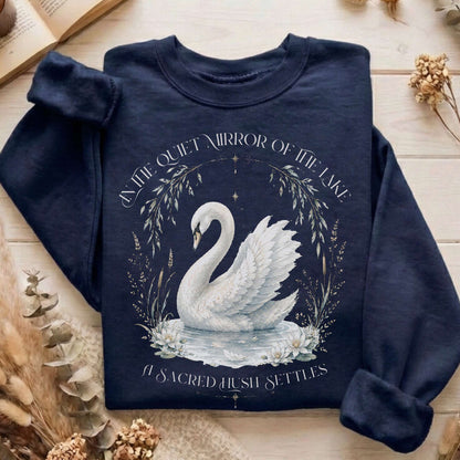 In The Quiet Mirror Swan Sweatshirt