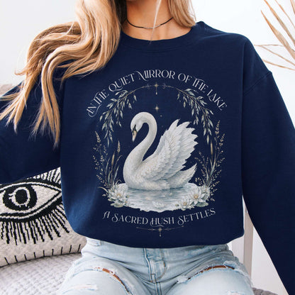 In The Quiet Mirror Swan Sweatshirt