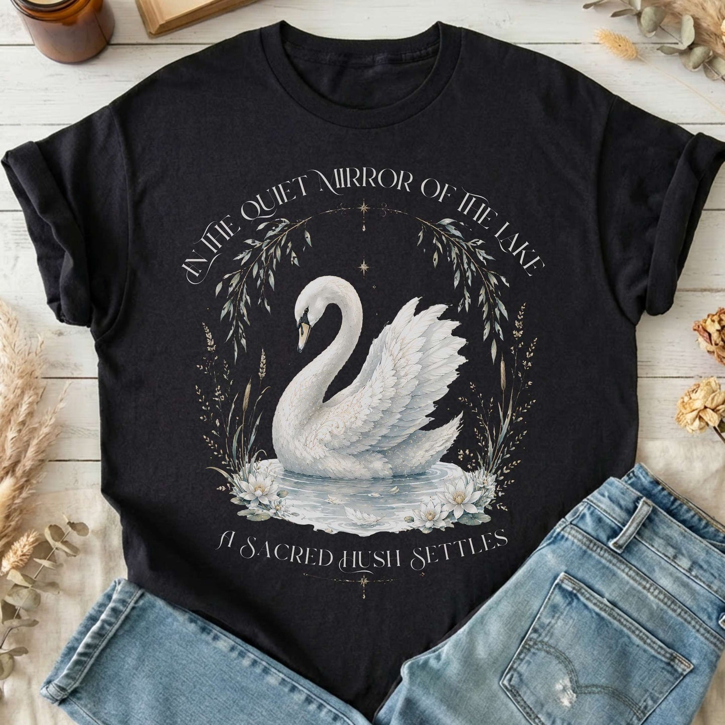 In The Quiet Mirror Swan T-Shirt