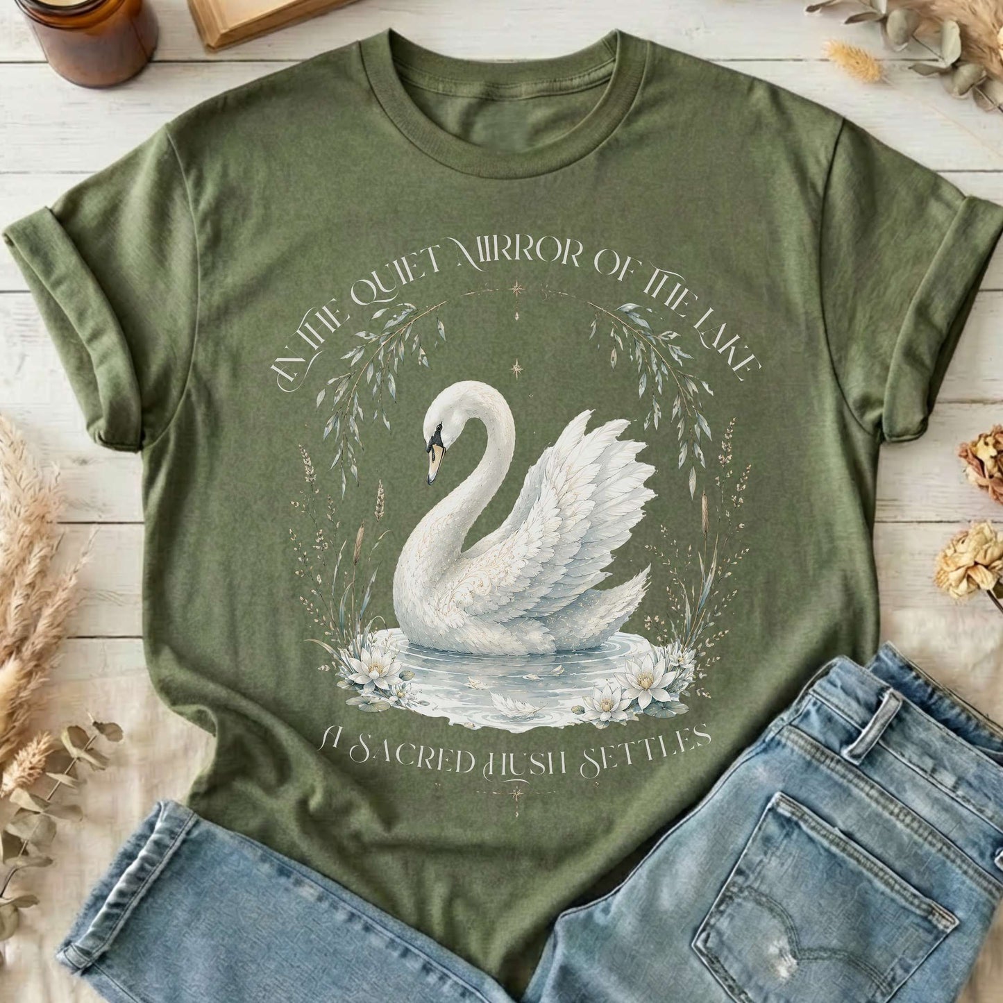 In The Quiet Mirror Swan T-Shirt
